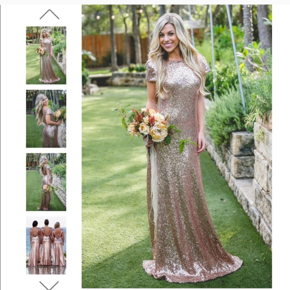 ✨👗CHLOE SEQUIN DRESS (gold) Size 2